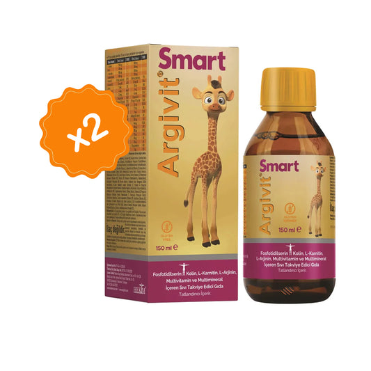 Argivit Smart Syrup – 150 ml Combo of 2 | Brain Development, Learning, Focus & Immunity Support