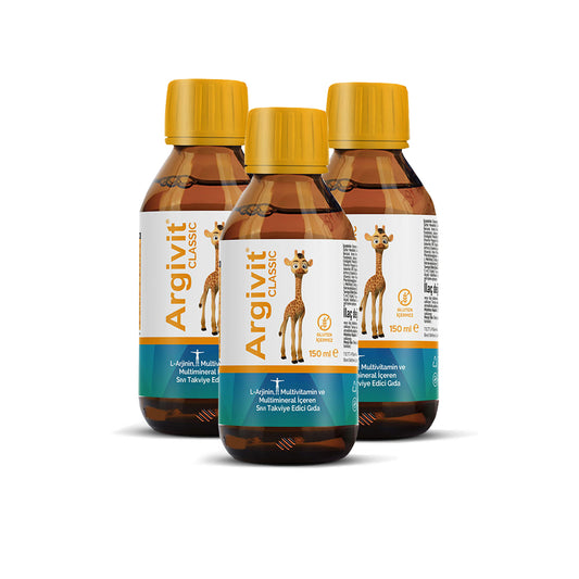 Argivit® Classic Syrup 150ml  Combo of 3 – Multivitamin & Amino Acid Syrup for Immunity, Growth, Energy & Appetite Support