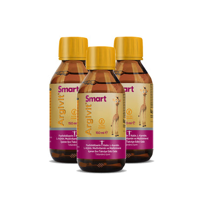 Argivit Smart Syrup – 150 ml Combo of 3 | Brain Development, Learning, Focus & Immunity Support