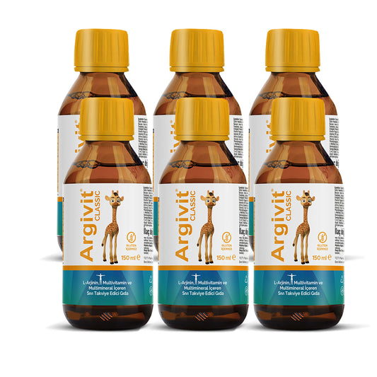 Argivit® Classic Syrup 150ml Combo of 6 – Multivitamin & Amino Acid Syrup for Immunity, Growth, Energy & Appetite Support