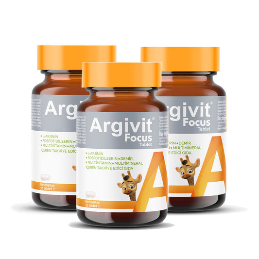 ⭐ Argivit® Focus Tablets – 30 Tablets Combo of 3 Advanced Brain Support | Focus • Memory • Energy • Mental Clarity