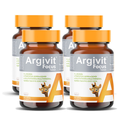 ⭐ Argivit® Focus Tablets – 30 Tablets  Combo of 4 Advanced Brain Support | Focus • Memory • Energy • Mental Clarity