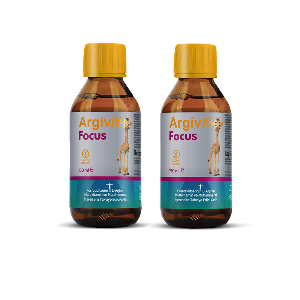 Argivit Focus Syrup 150ml Combo of 2 | Memory & Concentration Booster | Brain Support for Kids & Adults