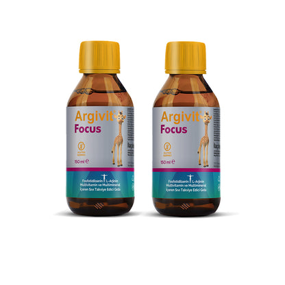 Argivit Focus Syrup 150ml Combo of 2 | Memory & Concentration Booster | Brain Support for Kids & Adults