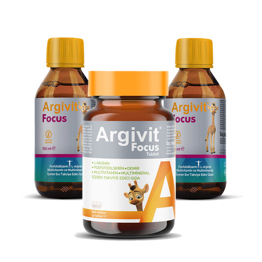 Argivit® Focus Combo Pack – 2 Syrups + 1 Tablet | Memory, Concentration & Brain Performance Support