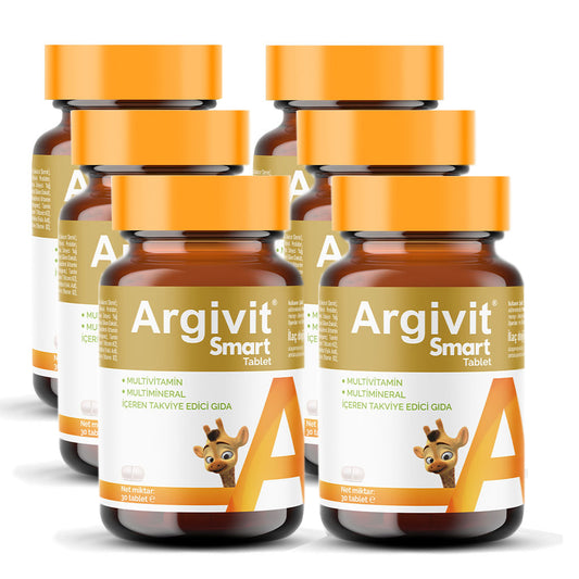 Argivit® Smart Tablets – 30 Tablets Combo of 6 | Brain Development, Memory, Focus & Immunity Support