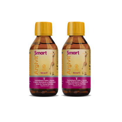 Argivit Smart Syrup – 150 ml Combo of 2 | Brain Development, Learning, Focus & Immunity Support