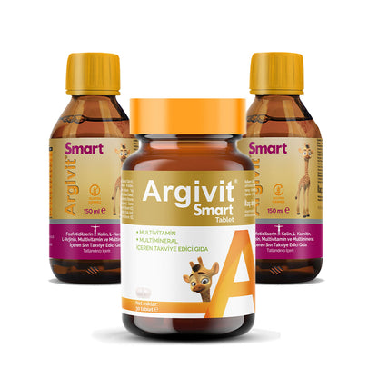 ⭐ Argivit® Smart Combo Pack – 2 Syrups + 1 Tablet | Brain, Immunity & Growth Support