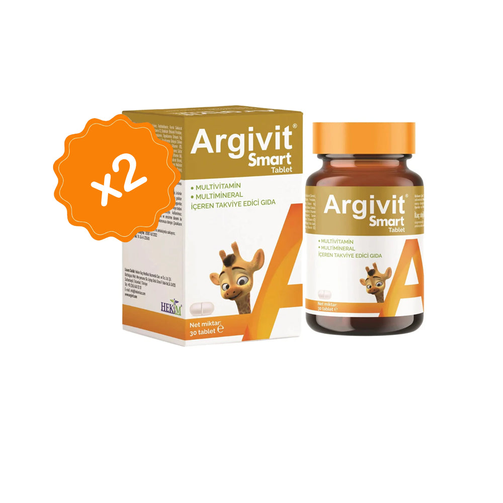 Argivit® Smart Tablets – 30 Tablets Combo of 2 | Brain Development, Memory, Focus & Immunity Support
