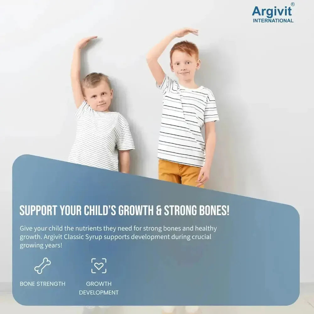 Argivit® Classic Liquid 150ml – Multivitamin & Amino Acid Syrup for Immunity, Growth, Energy & Appetite Support