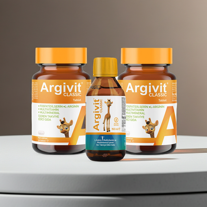 Argivit Classic Combo Pack – 2 Multivitamin Tablets + 1 Syrup for Immunity, Energy & Growth