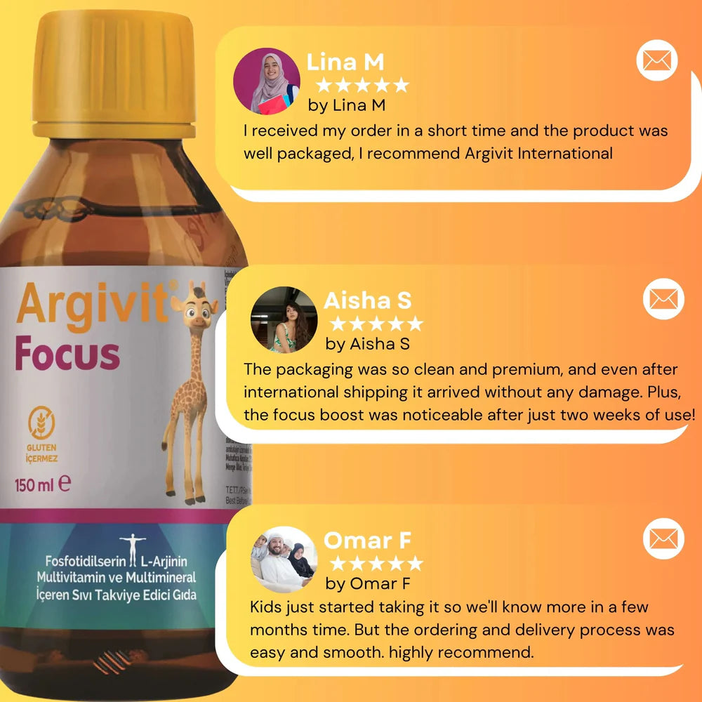 Argivit Focus Syrup 150ml | Memory & Concentration Booster | Brain Support for Kids & Adults
