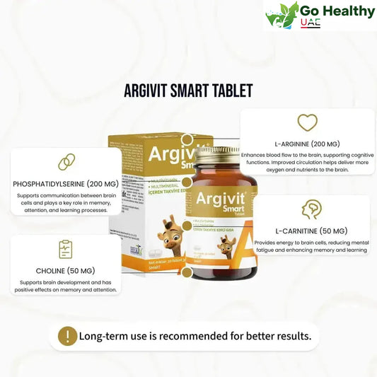 Argivit Smart Combo Pack (2 Tablets + 1 Syrup) – Brain, Focus &amp; Growth Support | Complete Multivitamin Set