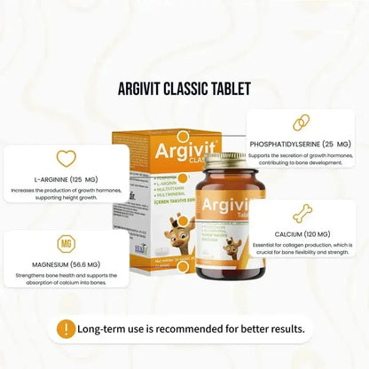 Argivit Classic Tablets – Height Growth & Development Support for Kids & Teens | Multivitamin Combo Pack of 2