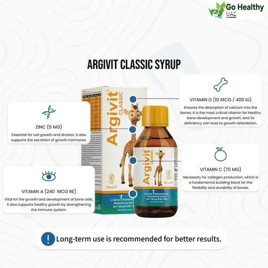 Argivit Classic Combo Pack – 2 Multivitamin Tablets + 1 Syrup for Immunity, Energy & Growth