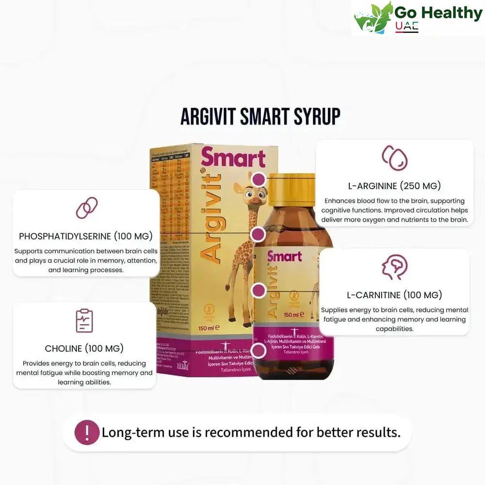 ⭐ Argivit® Smart Combo Pack – 2 Syrups + 1 Tablet | Brain, Immunity & Growth Support